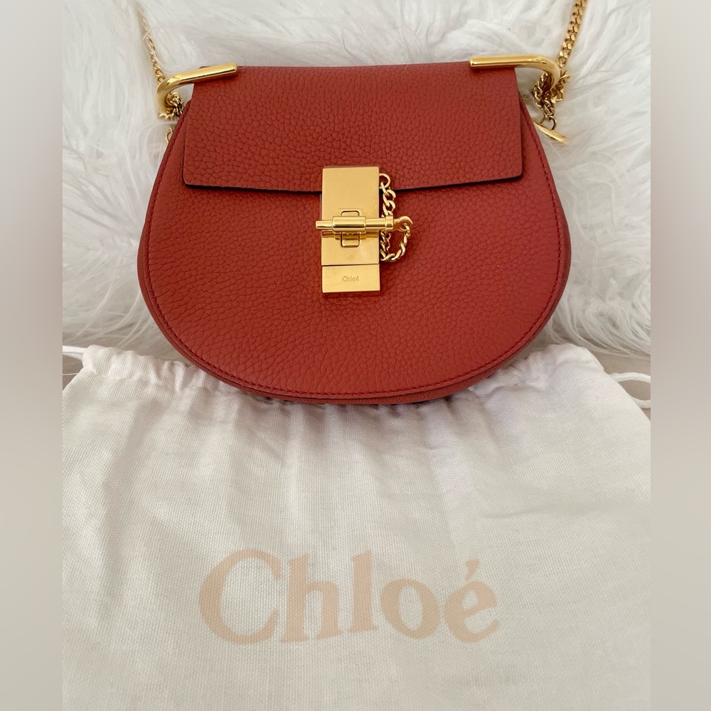 Brand New authentic Chloé crossbody Terracotta red bag with original tag & card.